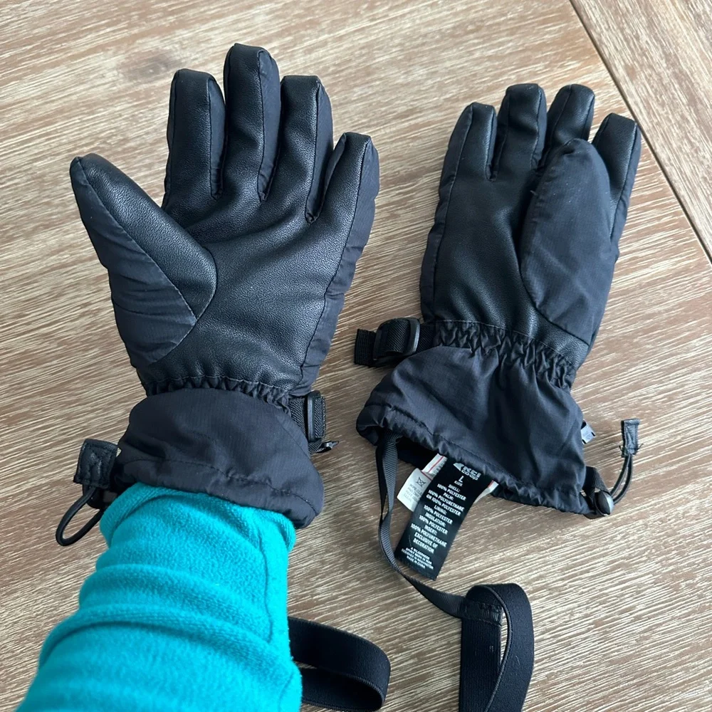 REI Co-op Kids’ Black Waterproof Insulated Gloves Size L
